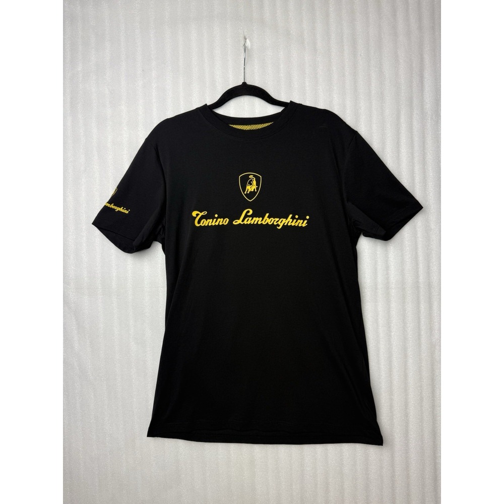 Conino Lamborgini Black Graphic T-Shirt Men's Size Medium Automotive Luxury Car